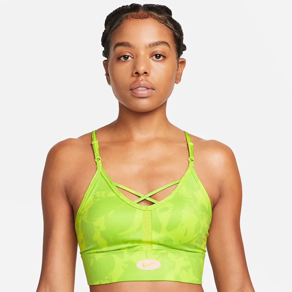 NWT Nike Indy Icon Clash Sports Bra in Atomic Green, S